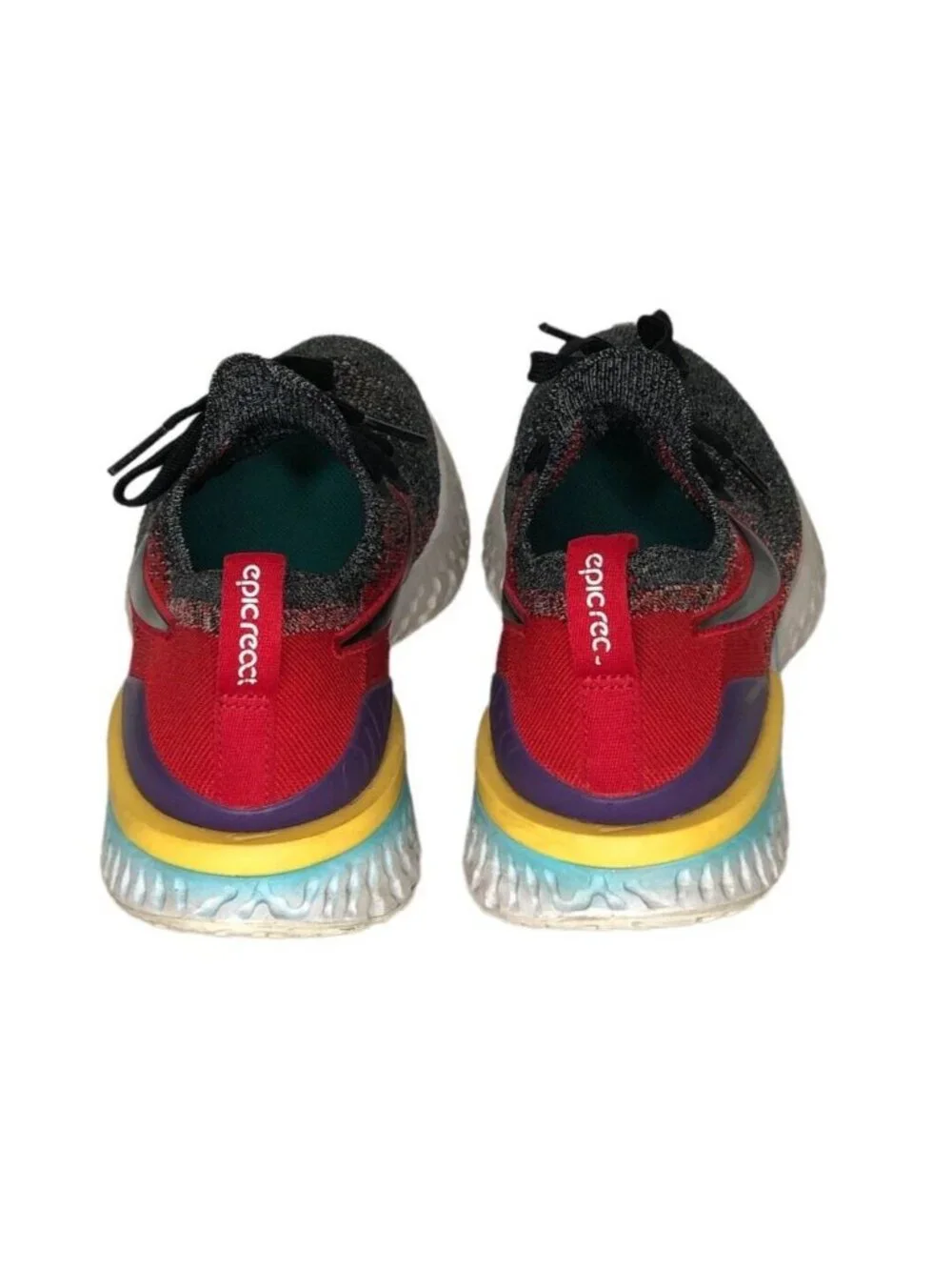 Nike Epic React FlyKnit Youth 7 Running Sneaker Shoe AQ3243-007 Red Jade Lightwe